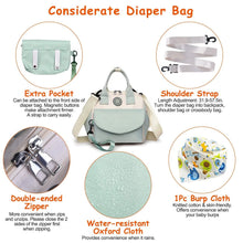 将图片加载到图库查看器，Multifunctional Diaper Changing Bag with 2 Insulated Pockets Commute Bag
