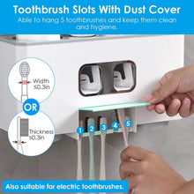 将图片加载到图库查看器，Multifunctional Wall Mount Toothbrush Organizer
