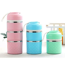 Load image into Gallery viewer, Multilayer Cute Thermal Lunch Box Stainless Steel Food Container
