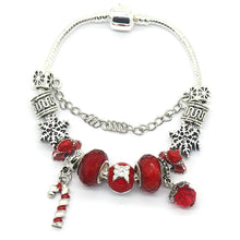 Load image into Gallery viewer, Murano and Swarovski Crystal Christmas Bracelet
