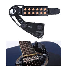 Load image into Gallery viewer, Music Tools 12-hole Acoustic Guitar Sound Hole Pickup Magnetic Transducer with Tone Volume Controller Audio Cable
