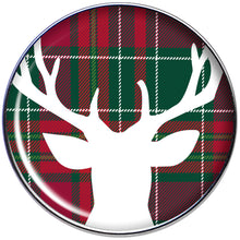 Load image into Gallery viewer, 16G 1/4 Red Green Plaid Reindeer Tragus Cartilage Earring
