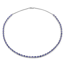 Load image into Gallery viewer, 10.00 Carat Genuine Tanzanite .925 Sterling Silver Necklace

