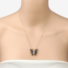 将图片加载到图库查看器，2.94 Carat Genuine Blue Sapphire and White Zircon .925 Sterling Silver Necklace
