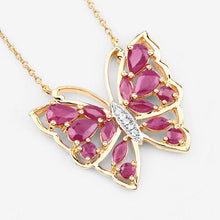Load image into Gallery viewer, 2.88 Carat Genuine Ruby and White Zircon .925 Sterling Silver Necklace
