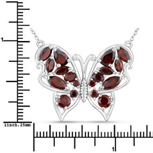 Load image into Gallery viewer, 4.60 Carat Genuine Garnet .925 Sterling Silver Necklace
