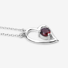 Load image into Gallery viewer, 0.60 Carat Genuine Garnet .925 Sterling Silver Necklace
