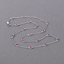 将图片加载到图库查看器，2.34 Carat Genuine Ruby .925 Sterling Silver Necklace
