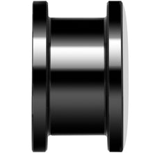 将图片加载到图库查看器，Black White Leopard Eyes Black Anodized Screw Fit Plug Set 9/16
