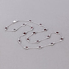 将图片加载到图库查看器，8.10 Carat Genuine Garnet .925 Sterling Silver Necklace
