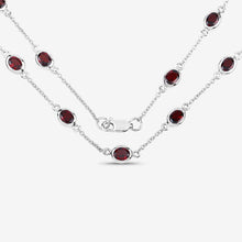 将图片加载到图库查看器，8.10 Carat Genuine Garnet .925 Sterling Silver Necklace
