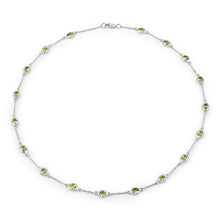 Load image into Gallery viewer, 6.30 Carat Genuine Peridot .925 Sterling Silver Necklace
