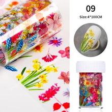 将图片加载到图库查看器，Nail Foils Marble Flower Series Iridescent Nail Art Transfer Sticker Paper Slider Nail Water Decal Design Manicures Decorations  Art Manicures Decoration New Gold Nail Transfer Foils for Nail Arts Nails Supply Holographic Effect Nail Art Foil Stickers Hol
