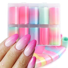 将图片加载到图库查看器，Nail Foils Marble Flower Series Iridescent Nail Art Transfer Sticker Paper Slider Nail Water Decal Design Manicures Decorations  Art Manicures Decoration New Gold Nail Transfer Foils for Nail Arts Nails Supply Holographic Effect Nail Art Foil Stickers Hol
