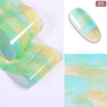 将图片加载到图库查看器，Nail Foils Marble Series Nail Art Transfer Sticker Paper Gold Line Foils Bright Marble Design Decoration Marble Nail Art Stickers Water Transfer Nail Decals Full Wraps Gradient Acrylic Nail Kits for Women Manicure Decoration Accessories

