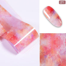 将图片加载到图库查看器，Nail Foils Marble Series Nail Art Transfer Sticker Paper Gold Line Foils Bright Marble Design Decoration Marble Nail Art Stickers Water Transfer Nail Decals Full Wraps Gradient Acrylic Nail Kits for Women Manicure Decoration Accessories
