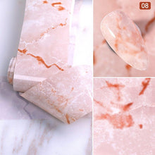 将图片加载到图库查看器，Nail Foils Marble Series Nail Art Transfer Sticker Paper Gold Line Foils Bright Marble Design Decoration Marble Nail Art Stickers Water Transfer Nail Decals Full Wraps Gradient Acrylic Nail Kits for Women Manicure Decoration Accessories
