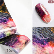 将图片加载到图库查看器，Nail Foils Marble Series Nail Art Transfer Sticker Paper Gold Line Foils Bright Marble Design Decoration Marble Nail Art Stickers Water Transfer Nail Decals Full Wraps Gradient Acrylic Nail Kits for Women Manicure Decoration Accessories
