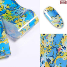 将图片加载到图库查看器，Nail Foils Marble Series Nail Art Transfer Sticker Paper Gold Line Foils Bright Marble Design Decoration Marble Nail Art Stickers Water Transfer Nail Decals Full Wraps Gradient Acrylic Nail Kits for Women Manicure Decoration Accessories

