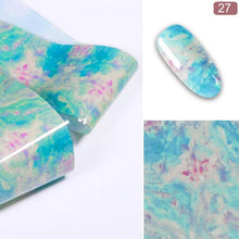 将图片加载到图库查看器，Nail Foils Marble Series Nail Art Transfer Sticker Paper Gold Line Foils Bright Marble Design Decoration Marble Nail Art Stickers Water Transfer Nail Decals Full Wraps Gradient Acrylic Nail Kits for Women Manicure Decoration Accessories
