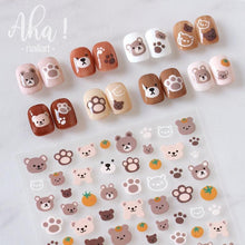将图片加载到图库查看器，Nail Glue Stickers Stars Moon Cartoon Rabbit Panda Flower Nail Decoration Decals Nail Sticker Nail Art Decorations Design Decoration Acrylic Nail Supplies Designer Nail Decorations for Women Girls Kids 3D Nail Art Stickers Decals
