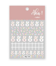 将图片加载到图库查看器，Nail Glue Stickers Stars Moon Cartoon Rabbit Panda Flower Nail Decoration Decals Nail Sticker Nail Art Decorations Design Decoration Acrylic Nail Supplies Designer Nail Decorations for Women Girls Kids 3D Nail Art Stickers Decals
