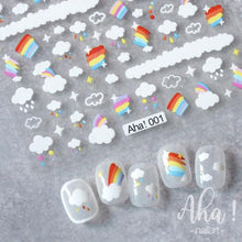 将图片加载到图库查看器，Nail Glue Stickers Stars Moon Cartoon Rabbit Panda Flower Nail Decoration Decals Nail Sticker Nail Art Decorations Design Decoration Acrylic Nail Supplies Designer Nail Decorations for Women Girls Kids 3D Nail Art Stickers Decals
