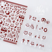 将图片加载到图库查看器，Nail Glue Stickers Stars Moon Cartoon Rabbit Panda Flower Nail Decoration Decals Nail Sticker Nail Art Decorations Design Decoration Acrylic Nail Supplies Designer Nail Decorations for Women Girls Kids 3D Nail Art Stickers Decals
