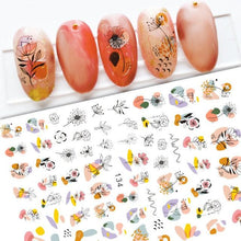 将图片加载到图库查看器，Nail Stickers Cute Rabbit Nail Art Decorations No Face Man Nail Sliders For Manicure Women Kids Girls Manicure Decoration Nail Art Supplies 3D Self-Adhesive Nail Decals Designer Nail Stickers for Acrylic Nails
