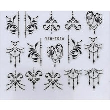 Load image into Gallery viewer, Nail Stickers for Manicure Nail Sticker Sliders For Nails Decal Self-adhesive Nails Figures Transfer Black Accessories Sliders Manicure Decoration 3D Nail Supplies Holographic Decals Transfer Sliders Nail Design Manicures Nail Self-Adhesive Sticker
