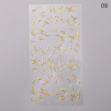 将图片加载到图库查看器，Nail Strip Stickers Black Gold Rose Gold Silver Metal Strip Tape Nail Art Adhesive Foil Tips Nail Sticker Decals Metallic Curve Strip Line Nail Decal Self-Adhesive 3D Wave Design Decoration for Women Girls Tape Nail Art Stickers Decal Decoration
