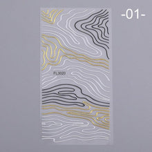 将图片加载到图库查看器，Nail Strip Stickers Black Gold Rose Gold Silver Metal Strip Tape Nail Art Adhesive Foil Tips Nail Sticker Decals Metallic Curve Strip Line Nail Decal Self-Adhesive 3D Wave Design Decoration for Women Girls Tape Nail Art Stickers Decal Decoration

