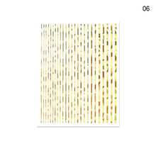 将图片加载到图库查看器，Nail Strip Stickers Black Gold Rose Gold Silver Metal Strip Tape Nail Art Adhesive Foil Tips Nail Sticker Decals Metallic Curve Strip Line Nail Decal Self-Adhesive 3D Wave Design Decoration for Women Girls Tape Nail Art Stickers Decal Decoration
