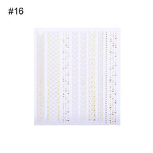 将图片加载到图库查看器，Nail Strip Stickers Black Gold Rose Gold Silver Metal Strip Tape Nail Art Adhesive Foil Tips Nail Sticker Decals Metallic Curve Strip Line Nail Decal Self-Adhesive 3D Wave Design Decoration for Women Girls Tape Nail Art Stickers Decal Decoration
