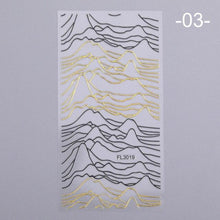 将图片加载到图库查看器，Nail Strip Stickers Black Gold Rose Gold Silver Metal Strip Tape Nail Art Adhesive Foil Tips Nail Sticker Decals Metallic Curve Strip Line Nail Decal Self-Adhesive 3D Wave Design Decoration for Women Girls Tape Nail Art Stickers Decal Decoration
