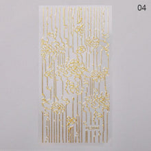 将图片加载到图库查看器，Nail Strip Stickers Black Gold Rose Gold Silver Metal Strip Tape Nail Art Adhesive Foil Tips Nail Sticker Decals Metallic Curve Strip Line Nail Decal Self-Adhesive 3D Wave Design Decoration for Women Girls Tape Nail Art Stickers Decal Decoration
