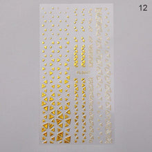 将图片加载到图库查看器，Nail Strip Stickers Black Gold Rose Gold Silver Metal Strip Tape Nail Art Adhesive Foil Tips Nail Sticker Decals Metallic Curve Strip Line Nail Decal Self-Adhesive 3D Wave Design Decoration for Women Girls Tape Nail Art Stickers Decal Decoration
