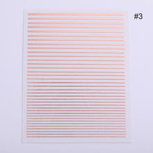 将图片加载到图库查看器，Nail Strip Stickers Black Gold Rose Gold Silver Metal Strip Tape Nail Art Adhesive Foil Tips Nail Sticker Decals Metallic Curve Strip Line Nail Decal Self-Adhesive 3D Wave Design Decoration for Women Girls Tape Nail Art Stickers Decal Decoration
