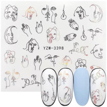 将图片加载到图库查看器，Nail Watermark Decals Sexy lips Middle finger Sexy girl Water Transfer Slider Russia Words Manicure Tattoos Sliders For Manicure Women Kids Girls Manicure Decoration Nail Art Supplies 3D Self-Adhesive Nail Decals Designer Nail Stickers for Acrylic Nails
