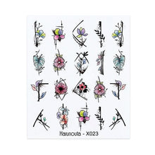 将图片加载到图库查看器，Nails Sticker Nail Art Decorations Flowers Leaves Decals Water Transfer Sliders Woman Face Fruit Foil Manicures Wraps  Water Transfer Nail Decals Sticker For Pretty Girl Self-Adhesive Nail Decals Designer Nail Stickers for Acrylic Decal
