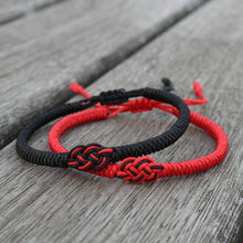 Load image into Gallery viewer, National Style Lucky Red String Bracelet Handmade Braided Knot Charm Bracelets For Women Men Red Bracelet Protection Red Cord Bracelet Adjustable Braided Knot Bracelet
