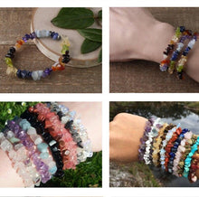 Load image into Gallery viewer, Natural Lucky Stone Beads Bracelet Multiple Colors Bracelets Beautiful Crystal Bracelets Natural Gemstone Crystal Stretch Bracelets Distance Energy Bracelet For Women Girls
