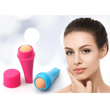 Load image into Gallery viewer, Natural Reusable Oil Resistant Facial Tool Roller Oil Control Rolling Stone Women Makeup Face Skin Care Tool Facial Cleaning Oil Absorption Roller On Ball Suitable for Traveling At Home Or Going Conduct For Facial Massage
