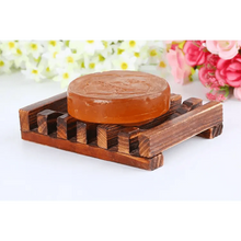 Load image into Gallery viewer, Natural Wooden Soap Dish Wood Soap Tray Holder Storage Soap Rack Plate Box Container For Bath Shower Plate Bathroom Wooden Soap Dish Soap Saver Holder Soap Tray for Bathroom Shower Rectangular Sink Drainer Hand Craft for Soap Sponges And More

