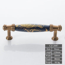 将图片加载到图库查看器，Navy Blue Ceramic Door Handles European Antique Furniture Handles Drawer Pulls Kitchen Cabinet Knobs And Handles Entry Door Handle With Door Lever For Right And Left Sided Doors
