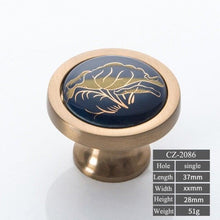 将图片加载到图库查看器，Navy Blue Ceramic Door Handles European Antique Furniture Handles Drawer Pulls Kitchen Cabinet Knobs And Handles Entry Door Handle With Door Lever For Right And Left Sided Doors
