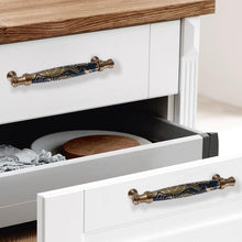 将图片加载到图库查看器，Navy Blue Ceramic Door Handles European Antique Furniture Handles Drawer Pulls Kitchen Cabinet Knobs And Handles Entry Door Handle With Door Lever For Right And Left Sided Doors

