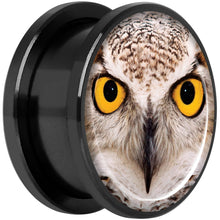 将图片加载到图库查看器，Full Color Owl Black Anodized Screw Fit Plug Set 18mm

