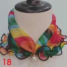 将图片加载到图库查看器，Neck Collars Fashion Scarves for Women And Girls Print Satin Silk Scarf Female Bandana Head Bib Scarfs For Ladies
