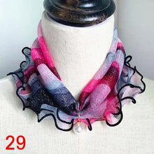 将图片加载到图库查看器，Neck Collars Fashion Scarves for Women And Girls Print Satin Silk Scarf Female Bandana Head Bib Scarfs For Ladies
